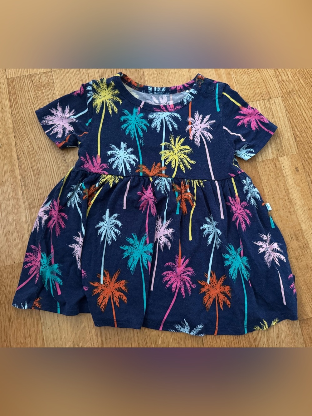 Posh Peanut Palmer Ruffled Capsleeve Basic Twirl Dress 2T girl